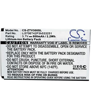 600mAh Replacement Battery for Li3706T42P3h533251 - Compatible with V190 V260 V270 V280 V290 V300 V617 V716 V717 - International Shipping Available - Buy Online on GoSupps.com