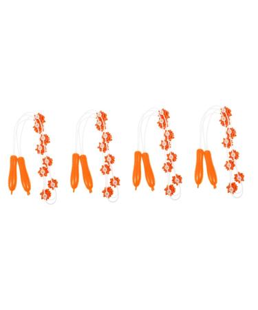 Lurrose 4 pieces of spherical backing strips Multi -tools back massage device -self -massage device Tool body roll for muscles -rolling lymph peel gel magnetic pearls 115x5.6cmx4pcs orangex4stk