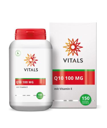 Vitals - Q10 100mg 150 softgel capsules with 20mg natural vitamin E. pure and high -quality Q10.From the world's leading Q10 specialist Kaneka.Produced according to strict GMP standards