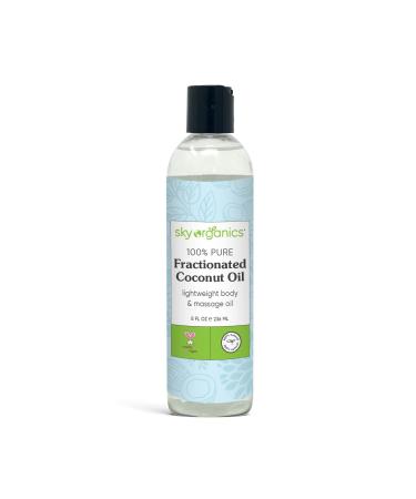 Sky Organics Fracionated Coconut Oil for Body & Face, 100% Pure to Condition, Soften & Smooth, 8 fl. Oz