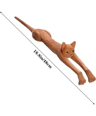 Cat-Shaped Back Scratchers - Handheld Linden Wood Itching Sticks (Set of 2) | Funny & Unique Cat Back Scratches for People - International Shipping Available - Buy Online on GoSupps.com