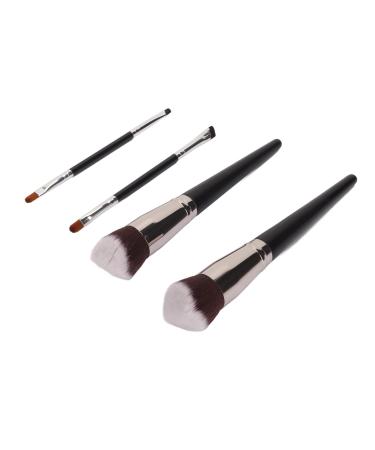 Make Up Brush Set 2 Large Concealer Brush 2 Angled Eyeliner Brush Fine Brush Hair Easy to Use for Beginners Saves Makeup Time Good Helper Fiber Brush Hair