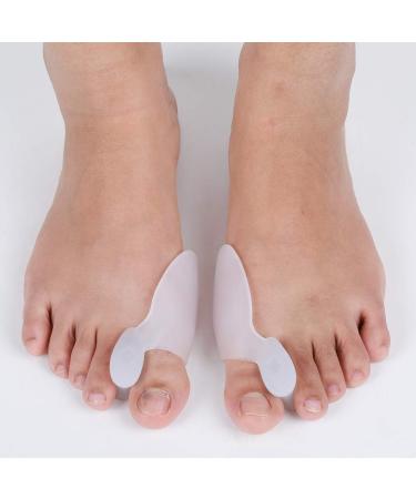 Big Toe Straightener Two Hallux Valgus Care Hallux Valgus Toe Separator Bunion Corrector Splint Protector with Anti-Slip Straps and Silicone Gels Pads 2 Pairs