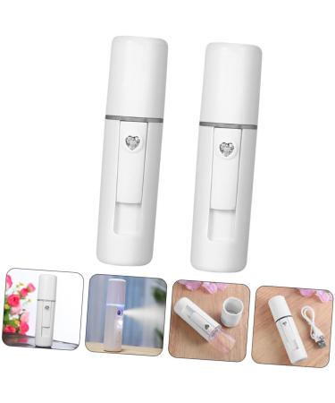 ELAYARD 2pcs Nano Facial Mister for Hydrating Skin Care Multifunction Face Steamer Mist Sprayer White Portable Design for Home Travel Use Moisturizing Tool for Makeup Skin Refreshing - Buy Online on GoSupps.com