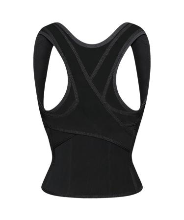 Back Posture Corrector Brace Men Women Shoulders Neck Clavicle Spine Support Home Office Sport Full Back Support Teenage Students Hunchback Correction Belt (Color : Black Size : Small) Small Black