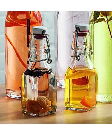 Bormioli Rocco Swing Top Square Glass .125 Liter Bottle - 4.25 Ounce Capacity - Buy Online on GoSupps.com