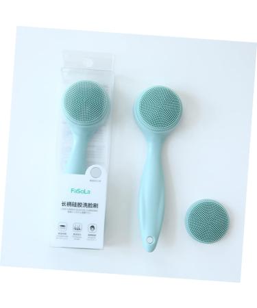 minkissy 1 Set Cleansing Brush Facial Exfoliator Brush Pore Facial Scrub Brush Removing Blackhead Brush Facial Brush Face Brush Applicator Face Scrubber Cleaning Silica Gel Handle Manual Green 15X4.5cm - Buy Online on GoSupps.com
