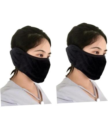 Healeeved 2-in-1 Winter Ski Masks | Anti-Dust Face Mask for Men & Women | Winter Sturmhauben | Black - 1 Pack - Buy Online on GoSupps.com