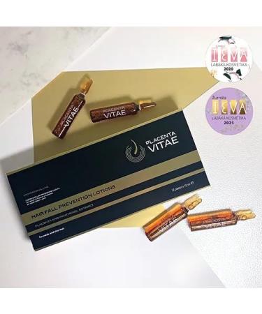 PLACENTA VITAE Hair Loss Prevention Lotion & Ampoules - 12 x 10ml with Placenta Extract for Healthy Hair - Buy Online on GoSupps.com