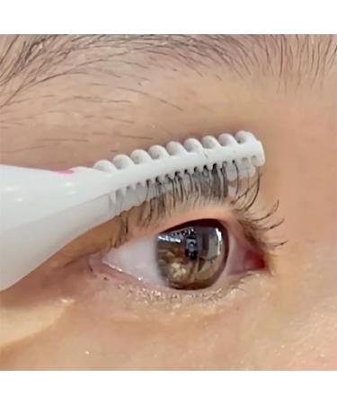 fencyatt Nuvaia Lash Curler Rechargeable Heated Eyelash Curler Electric Heated Eyelash Curler Lash Lift Pro + Magic Mascara Lash Curler Heat Heated Spoolies Eyelash (White L) - Buy Online on GoSupps.com