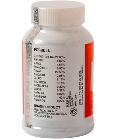 Farooky Tooth Powder 80 Grms (Pack of 2) - Buy Online on GoSupps.com