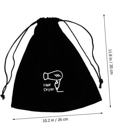 Healeved 6 Pcs Hair Dryer Storage Bag Makeup Bag Large Mini Drawstring Bag for Hair Dryers Bags Flannel Black - Buy Online on GoSupps.com