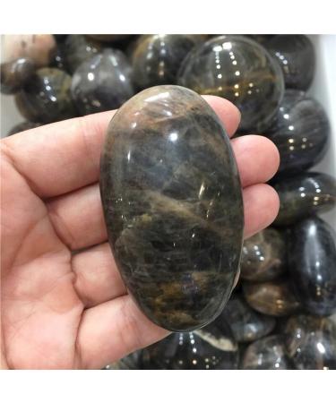 Natural Black Moonstone Palm Stone Raw Gemstone Crystal Full of Texture - Buy Online on GoSupps.com