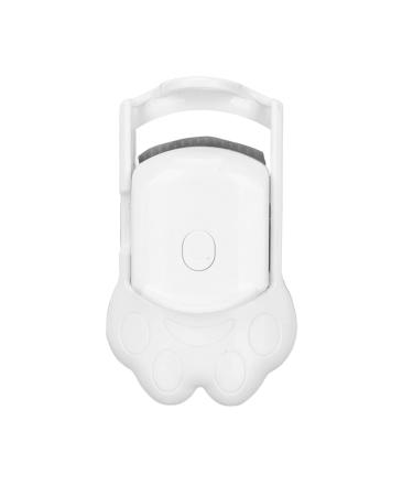 Heated Eyelash Curler USB Rechargeable Quick Curling Long Lasting Clip White for Traveling