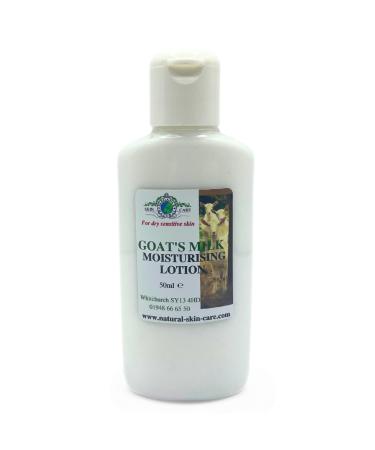 Goats Milk Moisturising Lotion 50ml Travel Bag Size by Elegance Natural Skin Care. Formulated for dry sensitive skin eczema psoriasis rosacea dermatitis mosituriser mositurizer