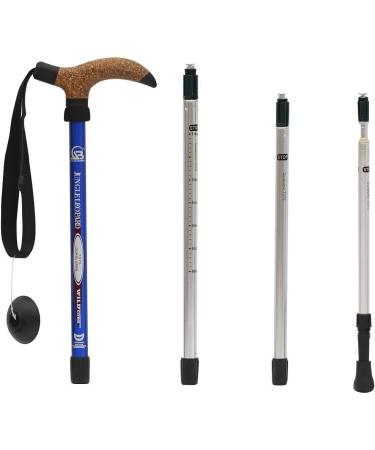 Kry Bergstock Hiking Stick - T-Shaped Handle Retractable Adjustable Aviation Aluminum Alloy Shock Absorption - Sky Blue - Buy Online on GoSupps.com