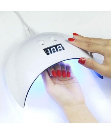 HNM Gel Nail Starter Kit | 6 Colors Gel Nail Polish Set with 24W LED Curing Lamp | Base & Top Coat | UV LED Soak Off Remover Wrap | Manicure Tools Gift Set - Buy Online on GoSupps.com