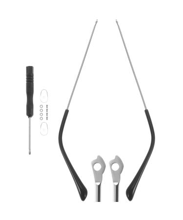 Ibasenice glasses arm replacement for glasses arm 1 pair of glasses bricks replacement universal alloy glasses brackets Legs glasses bracket repair set (silver) silver