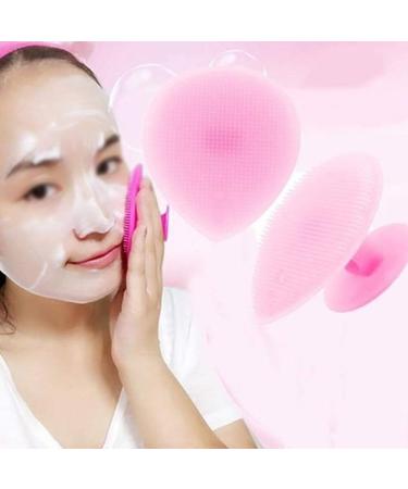 Milisten 4pcs Silicone Face Scrubber Pads Heart Shape Handheld Facial Cleansing Brush with Suction Cup for Women Makeup Exfoliator Blackhead Pore Cleaner Massager - Buy Online on GoSupps.com