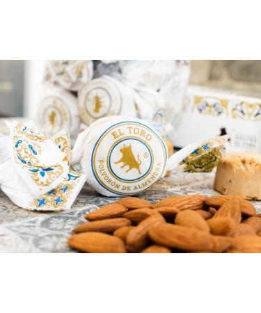 El Toro - Case of 350 g of Polvorones el Toro almonds - Valladolid (Tordesillas) - Made with almonds - Handmade product - Christmas sweets - traditional recipe Pink - Buy Online on GoSupps.com