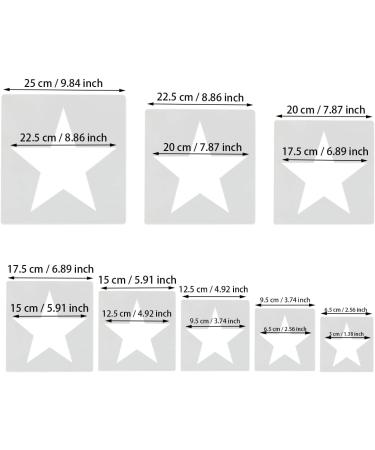 8 PCS Large Star Stencil Set - Various Sizes for Painting Template - Buy Online on GoSupps.com