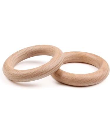 Unfinished Wood Rings 2-3/4 Baby Wood Teether Bracelet Bulk Organic Beech DIY Hanger 0.47 Thick 20PCS 2-3/4 20Pack - Buy Online on GoSupps.com