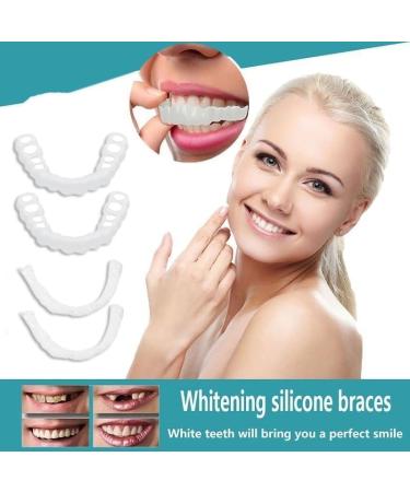 2 Pairs Adjustable Temporary for Men & Women Natural Comfortable Design to Restore Confident Smile Fix Your Smile at Home Within Minutes(White) (1) - Buy Online on GoSupps.com