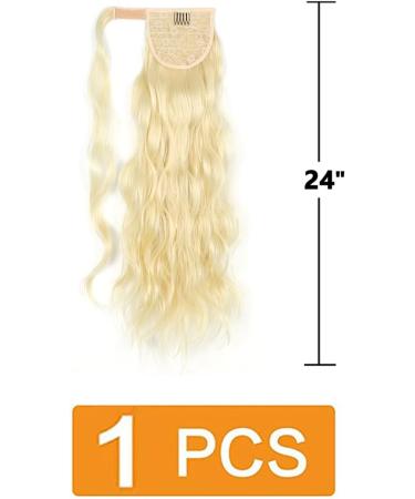 Ponytail Extension Long Curly Wave | Synthetic Hairpiece 24 inch | Heat Resistant Wrap Around Ponytail for Women - Prinfantasy MW132 - Buy Online on GoSupps.com