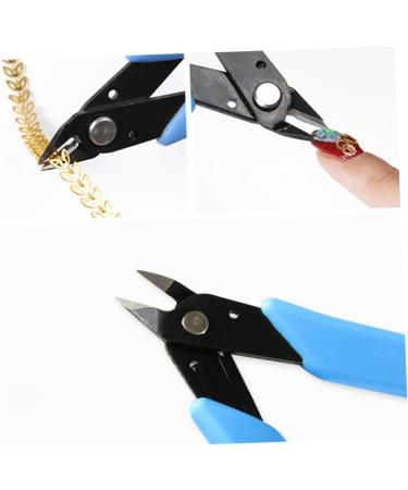 FOMIYES Nail Care Supplie Cuticle Fingernail Clippers Toenail Toenail Nippers Toenail File Fingernail File Rhinestone Outfit Fashion Jewelry Diagonal Pliers Manicure Blue 13*5cm - Buy Online on GoSupps.com