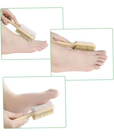 Housoutil Pumice Stone Pumice Feet Scrubber Foot Pumices Foot Dry Skin Brush Pedicures Exfoliating Tool Wooden Handle Exfoliator Remove Dead Skin Foot Stone Heel Bamboo Accessories - Buy Online on GoSupps.com