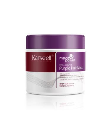 Karseell Violet Masque Cheveux Neutralise Les Reflets Jaunes R pare Les Cheveux Ab m s pour Cheveux Blonds Platine Blancs Ou Gris 500ml 500ml 500 ml (Lot de 1)