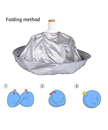 Buy Hair Cape Wrap - Silver Umbrella Cape for Salon & Barber | Adult Hairdressing Cape - Buy Online on GoSupps.com