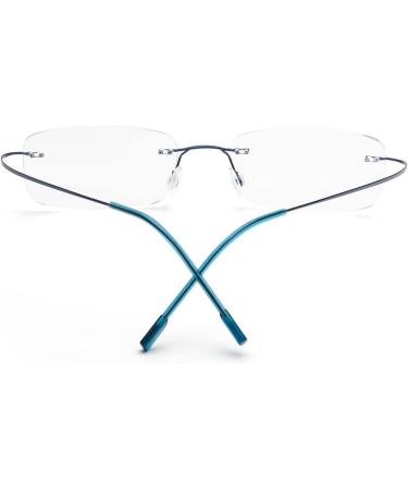 Super Light Titanium Rimless Reading Glasses for Men & Women | +2.50 Reading Aid | Stylish & Comfortable - Buy Online on GoSupps.com