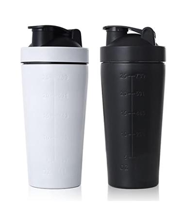 Suuwwn protein-shaker 2 pieces protein shaker protein stainless steel protein Shaker bottle 700ml sport fitness protein shaker protein for supplement shakes protein shaker egg white bottle