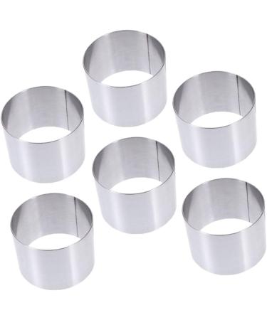 Zerodeko 12 Pcs Mousse Circle Mousse Making Molds Cheese Baking Ring Mold Non-Stick Baking Plate Round Art Baking Pan Round Cake Pan Cake Ring Mold Stainless Steel Household Micro-Wave Oven Silver 6x2pcs 6X6X5CMx2pcs - Buy Online on GoSupps.com