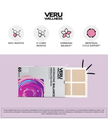 Veru Wellness Hormone Balance Patch - Ovarian & Menstrual Support for Women (60 Patches) - Buy Online on GoSupps.com