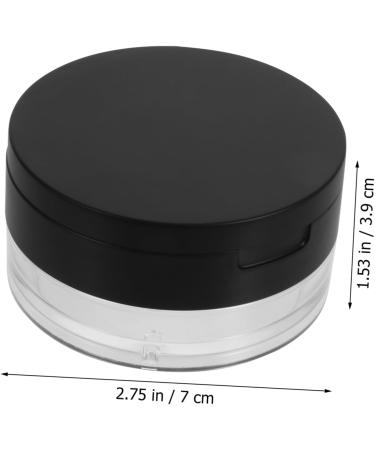 SOESFOUFU 6 Pcs Elastic Mesh Loose Powder Box Portable Powder Case Foundation Powder Puff DIY Abs Black - Buy Online on GoSupps.com