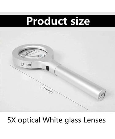 Magnifying Glass Illuminated Magnifying Glass with 8 LED Lamps 5X Optics HD Lens Magnifier - Buy Online on GoSupps.com
