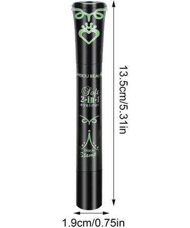 Dual Head Eyebrow - Eyeliner Pencil Eyebrow Stencil Stamp Eyelashes Liquid Double Tip Smudge Proof Waterproof Long-Lasting Sensitive Eyes Normal False Lashes Kagrote Green - Buy Online on GoSupps.com