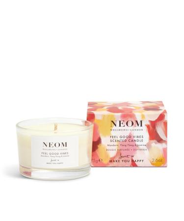 NEOM- Limited Edition Feel Good Vibes Candle |Mother's Day | Gift | Mandarin Ylang Ylang & Jasmine (Travel Size)