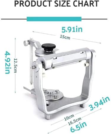 Buy Scozia Dental Articulator - Universal Adjustable Mechanical Articulator for Technicians | Full Size Model - Silver Finish - International Shipping Available - Buy Online on GoSupps.com