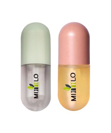 M/N /N Lip Kit, Moisturizing Lip Plumper Kit for Day and Night Use - Lip Plumping Gloss Natural Lip Plumper Oil Serum Essence Moisturizer