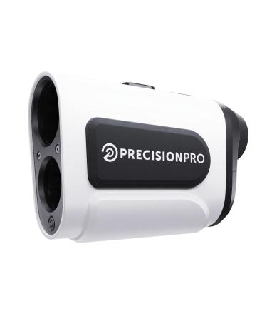 NX10 Golf Rangefinder with Slope by Precision Pro - Customizable Golf Range Finder with Replaceable Skin Designs, Flag Lock, Pulse Vibration, Magnetic Cart Grip Slope CL-White-Black