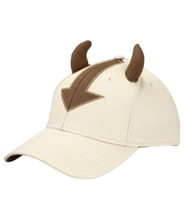 Avatar The Last Airbender Appa Character 3D Big Face Snapback Hat White