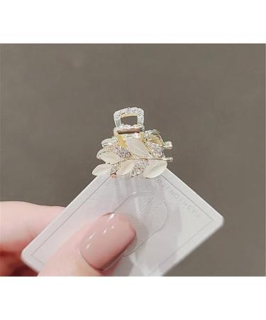 Crystal Hair Clips Leaf Clip Headdress Hair Clip Female small cat eyes stone Leaf Small Hair Catch Bangs Top Clip Hairpin Shark Clip Decorative Hair Accessories for Women Girls - Buy Online on GoSupps.com