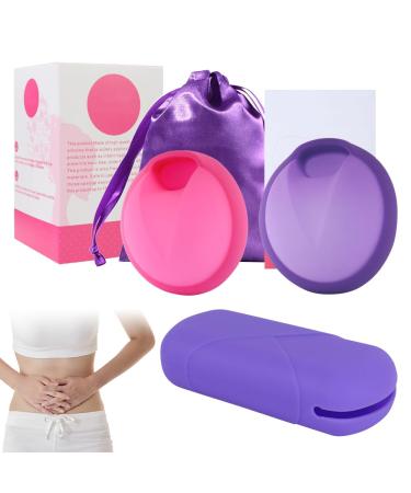 2 pieces of silicone menstrual disc periodic disc with 2 sizes (S and L) Reusable periodic disc alternative to soft tampons and whether reusable menstrual disk with silicone box