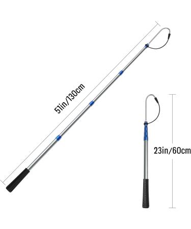 Buy Komclub Telescopic Fish Gaff - Stainless Steel Fishing Spear Hook Aluminum Alloy Bar & Soft Handle for Saltwater and Offshore Use - Buy Online on GoSupps.com