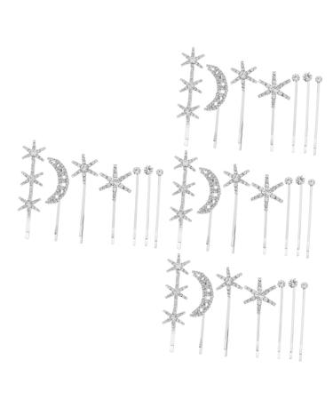 FRCOLOR 4 Sets Fringe Bobby Pin Hair Clip Hair Barrettes for Hair Jewels for Women Hair Accessories Star Hair Accessories Hair Pin Rhinestone Barrettes Headgear Wild Alloy