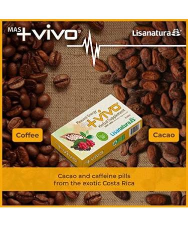 VIVO Energizing Blend - Plant-Based Cacao & Caffeine Tablets for Energy Lift | Sugar Gluten & Lactose Free | 30 Tablets - Buy Online on GoSupps.com