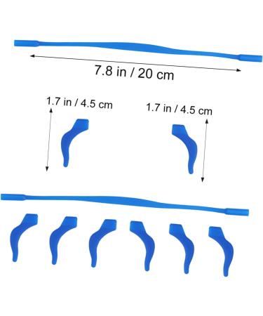 Healeved Silicone Glasses Ear Handles 5 Sets for Sports & Training | Anti-Slip Glass Holder for Men & Women | Durable Blue Silicone Accessories - Buy Online on GoSupps.com